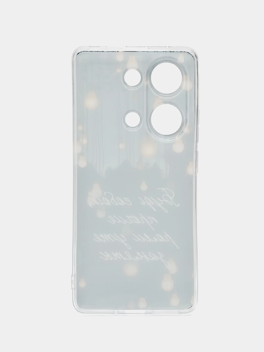 Серый чехол на Xiaomi Redmi Note 13 Pro 4G/Poco M6 Pro 4G прозрачный, с рисунком, защита камеры