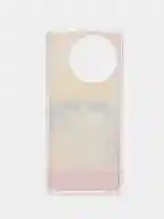 Желтый силиконовый чехол на Vivo V30e / Виво В30е прозрачный, с рисунком, защита камеры