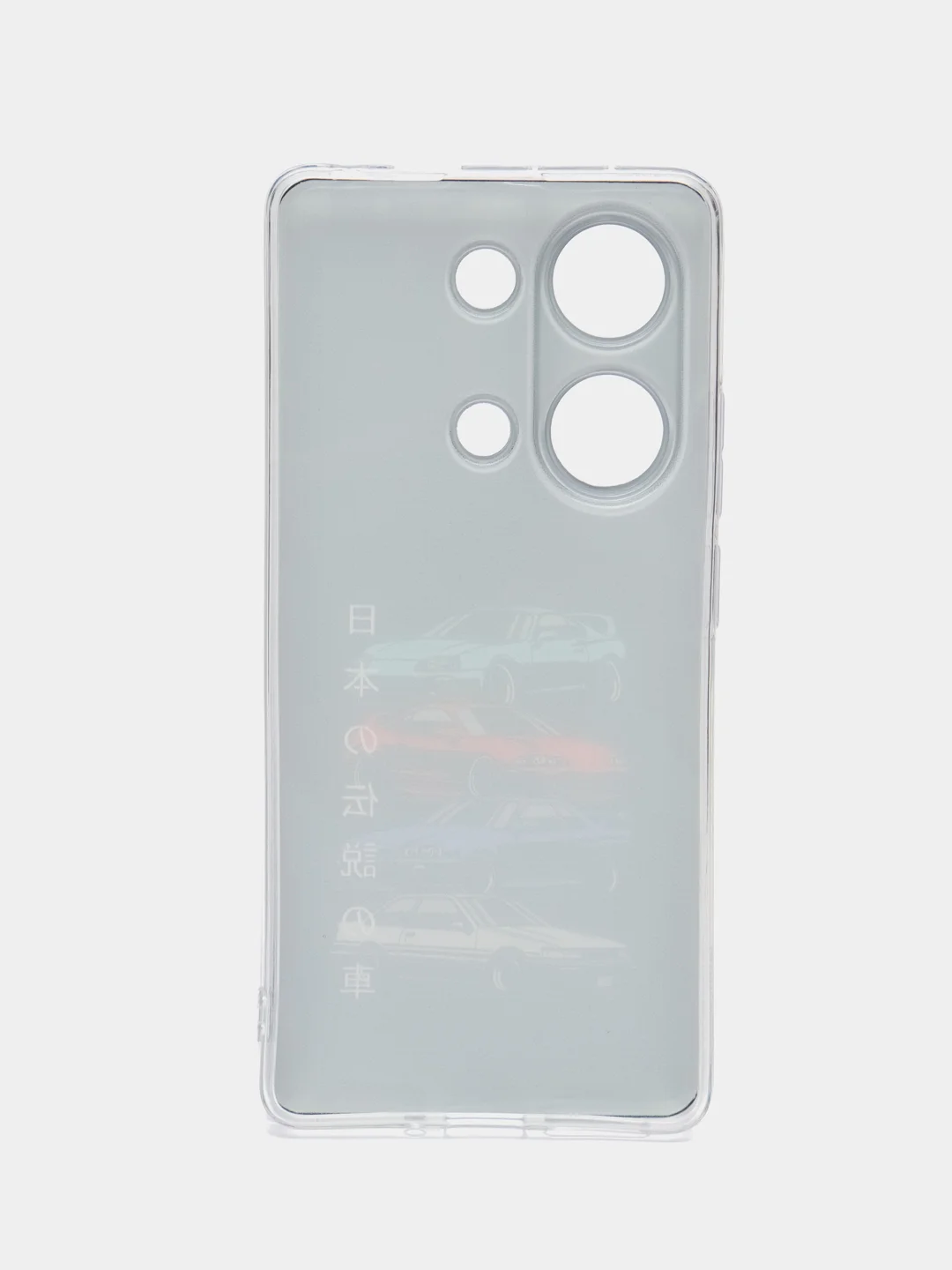 Хром чехол на Xiaomi Redmi Note 13 Pro 4G/Poco M6 Pro 4G прозрачный, с рисунком, защита камеры