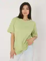 Лайм базовая футболка оверсайз