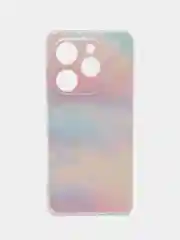 Пудровый чехол на Tecno Spark Go 2024/20C / Текно Спарк Го 2024/20C прозрачный, с рисунком