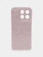 Пурпурный силиконовый чехол на Honor X8B / Хонор X8B прозрачный, с рисунком, защита камеры