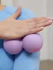 Мяч массажный, сдвоенный, фиолетовый, 12х6 см