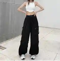 TrendD / Брюки карго черные Unisex W