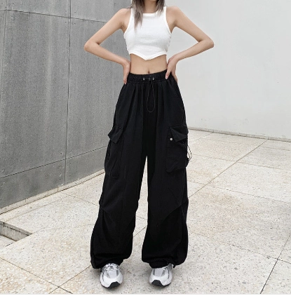 TrendD / Брюки карго черные Unisex W