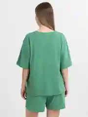 Лайм костюм женский, хлопковый: футболка и шорты
