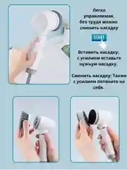 Электрическая щетка для уборки дома/ беспроводная/для кухни/ванной/авто/универсальная