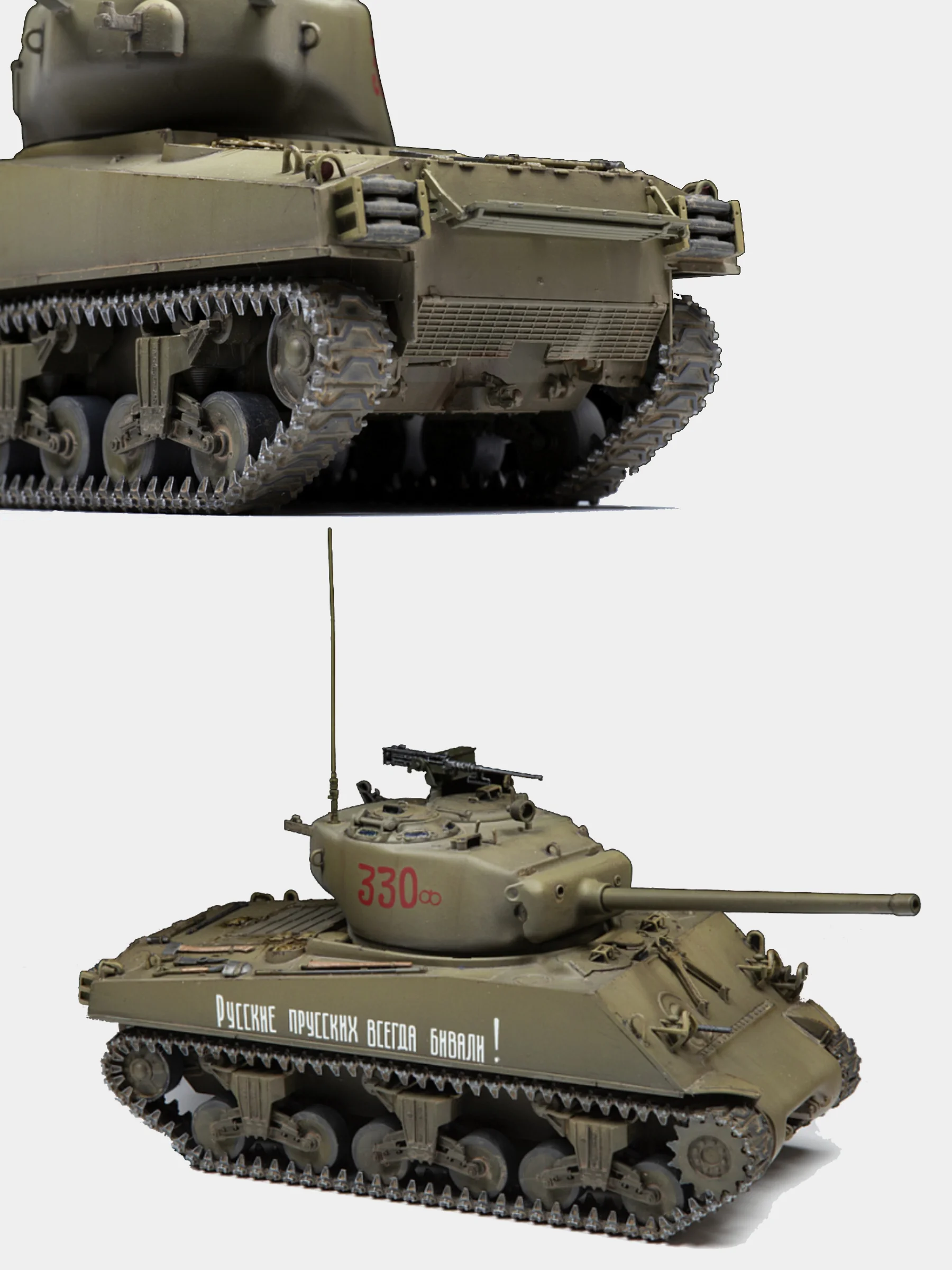 Сборная модель Американский средний танк М4А2 (76) W Шерман масштаб 1:35 КИТ пластик