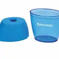 Точилка с контейнером для карандашей овальная, ассорти