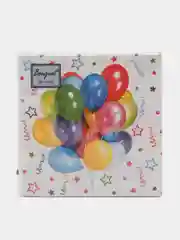Салфетка бумажные 3-сл веселый праздник (24х24см), 25шт
