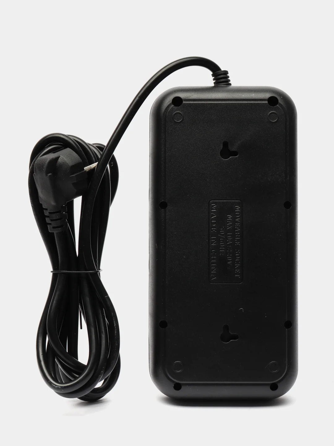 Черный сетевой фильтр, удлинитель, пилот 6 EU, 4 USB, 2 type-C