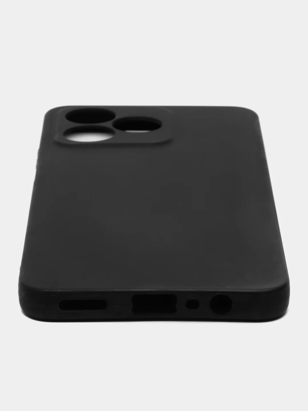 Угольный чехол для Realme С51, C53 / Реалми С51, С53 / Realme Note 50, силиконовый, матовый, черный