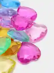 Акриловые кристаллы сердечки 30 шт, разноцветные камни, COLOR Si