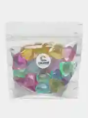 Акриловые кристаллы сердечки 30 шт, разноцветные камни, COLOR Si