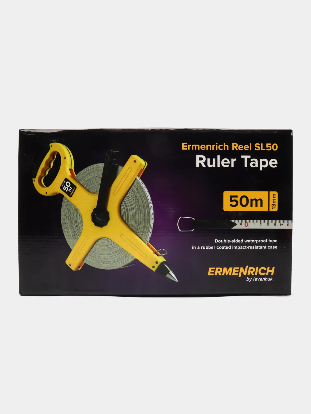 Рулетка геодезическая 50м. с блокиратором холостого хода с ручкой Ermenrich Reel SL50