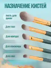 Бирюзовый кисти для макияжа, набор кистей, кисточки