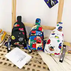 Детская нагрудная сумка бананка с мультяшным аниме изображением для девочек и мальчиков
