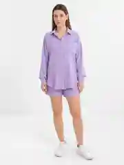 Фиолетовый костюм женский летний, ткань сингапур
