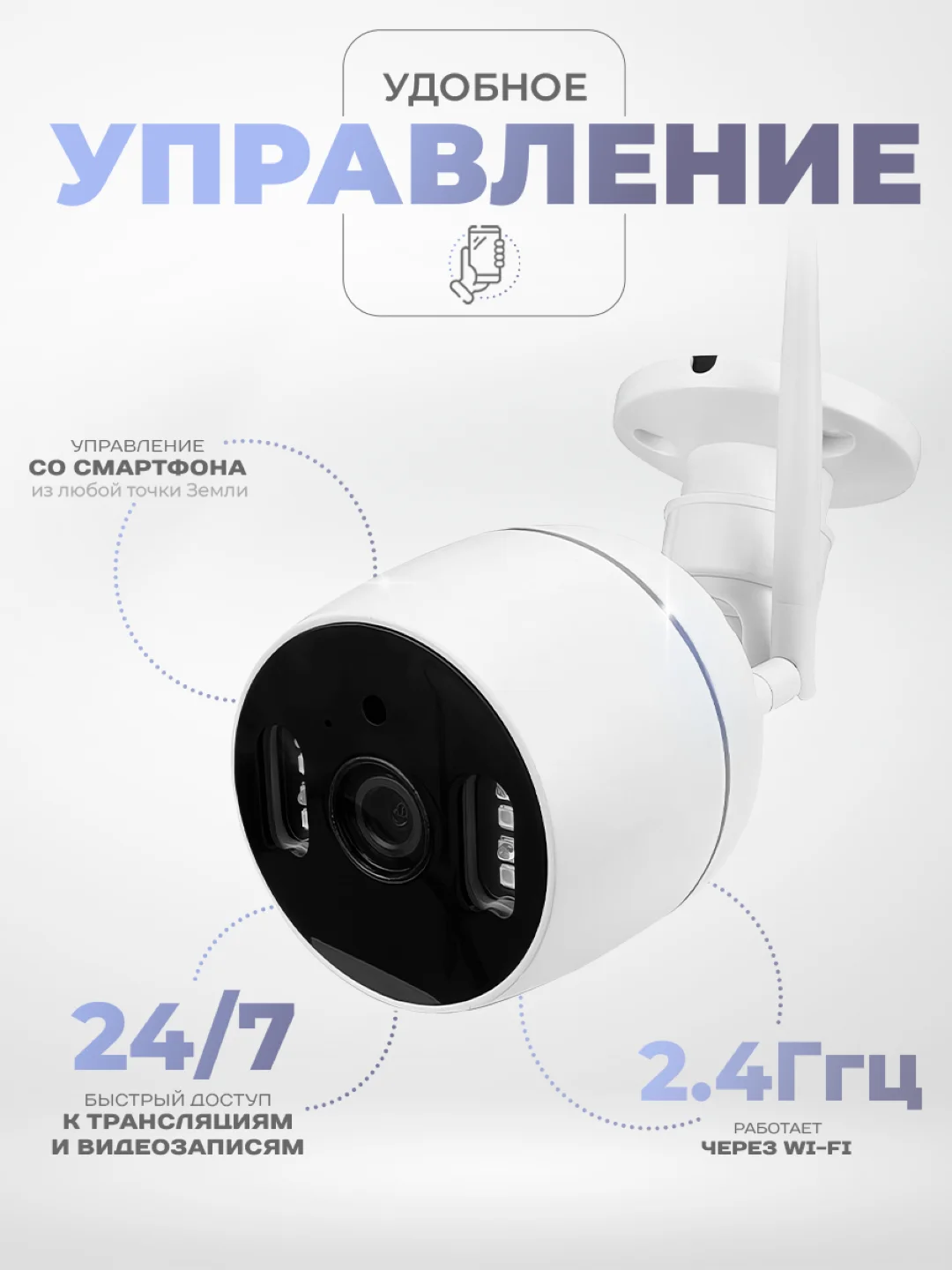 Камера видеонаблюдения WIFI 2Мп Ps-Link TA20 умная