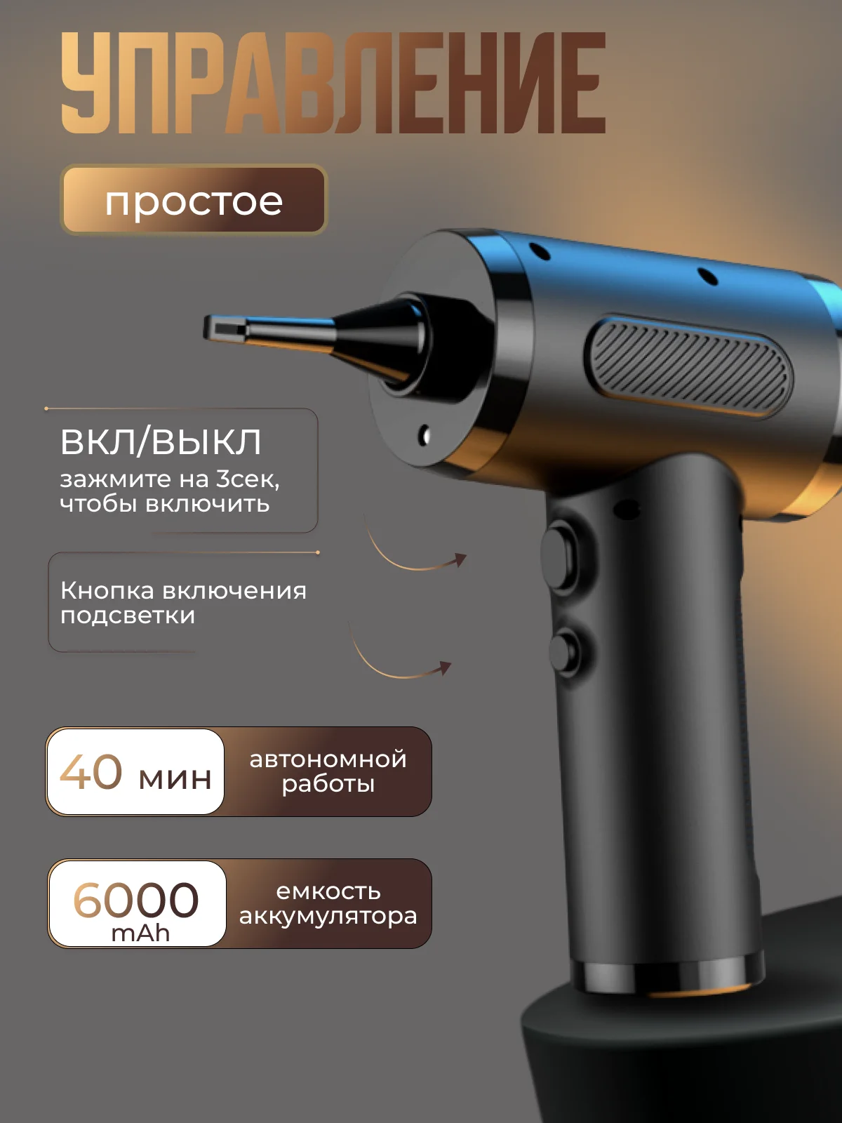Воздуходувка, аккумуляторная, автомобильный ручной пылесос с выдувом, насос, компрессор