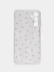 Коралловый меланж чехол на Samsung Galaxy A15 / Самсунг А15 прозрачный, с рисунком, защита камеры