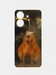 Коричневый чехол на Xiaomi Redmi 13C/Poco C65 / Сяоми Редми 13C/Поко С65 прозрачный, защита камеры