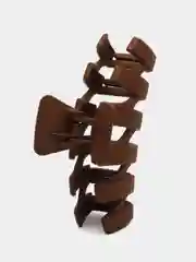 Зелёный хаки заколка-краб для волос
