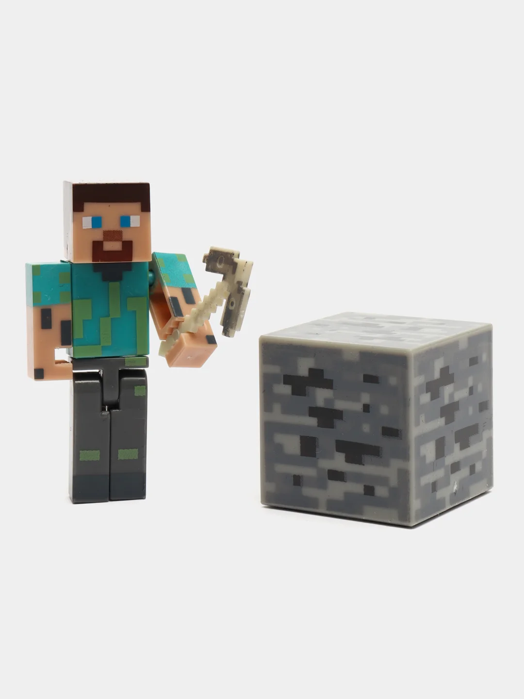 Бирюзовый фигурки Майнкрафт / Minecraft / Коллекционная игрушка / Стив / Компьютерная игра /3 в 1