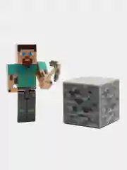 Бирюзовый фигурки Майнкрафт / Minecraft / Коллекционная игрушка / Стив / Компьютерная игра /3 в 1