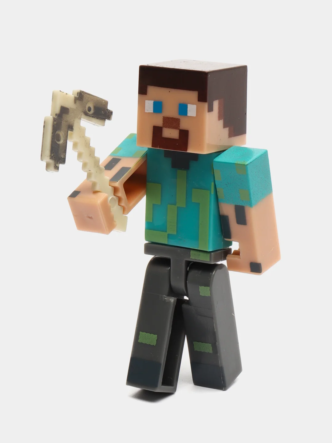 Бирюзовый фигурки Майнкрафт / Minecraft / Коллекционная игрушка / Стив / Компьютерная игра /3 в 1