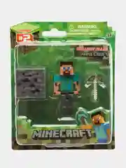 Бирюзовый фигурки Майнкрафт / Minecraft / Коллекционная игрушка / Стив / Компьютерная игра /3 в 1