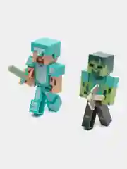 Бирюзовый фигурки Майнкрафт / Minecraft / Коллекционная игрушка / Стив / Компьютерная игра /3 в 1