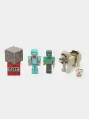 Бирюзовый фигурки Майнкрафт / Minecraft / Коллекционная игрушка / Стив / Компьютерная игра /3 в 1
