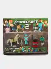 Голубой фигурки Майнкрафт / Minecraft / Коллекционная игрушка / Стив / Компьютерная игра /3 в 1