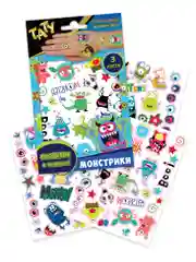 Наклейки - татуировки светящиеся "Монстрики", 3 листа