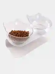 Двойная миска с наклоном для кошек