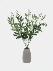 Зеленый рускус, ива, искусственная зелень, листья, трава, ветки, эвкалипт, цветы, букет