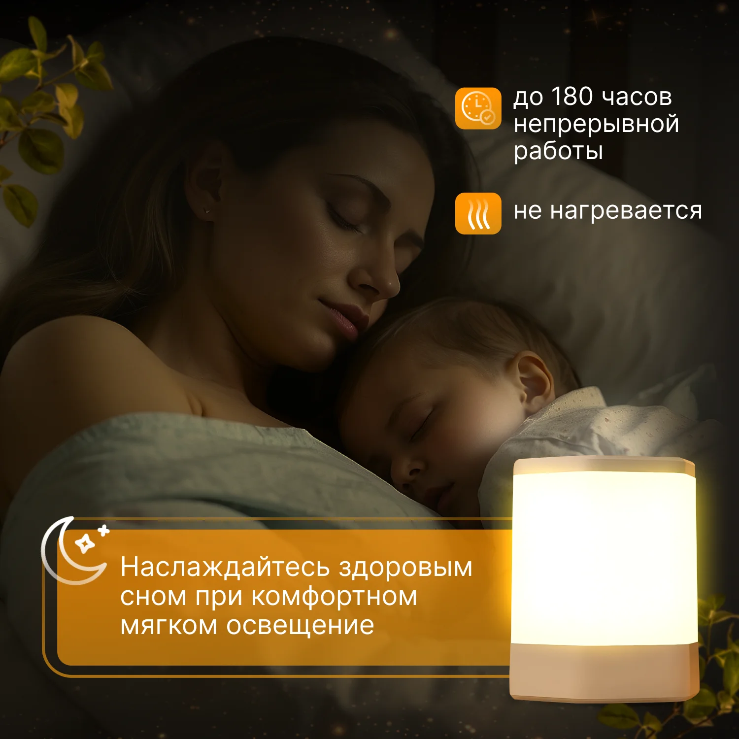 Белый ночник, светильник, ночник детский, лампа для сна
