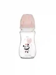 Розовый canpol Babies Exotic Animals Бутылочка для кормления c широким горлом, 240 мл