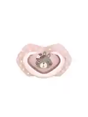 Розовый canpol Babies Bonjour Paris Пустышка силиконовая симметричная 0-6 месяцев, 2 штуки