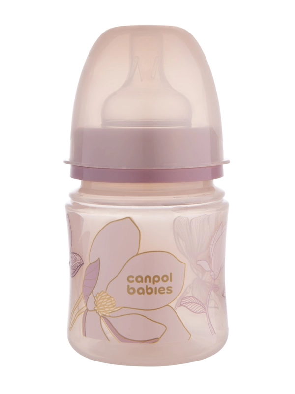 CANPOL Babies GOLD Бутылочка для кормления 0+ 120 мл, розовый