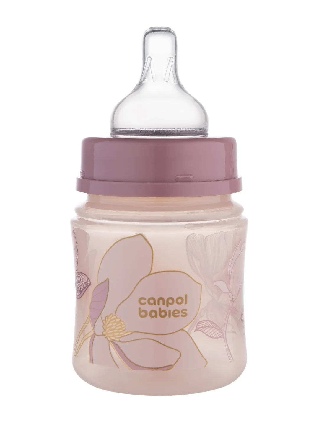 CANPOL Babies GOLD Бутылочка для кормления 0+ 120 мл, розовый