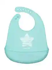 Голубой canpol babies Pastel Силиконовый нагрудник с карманом