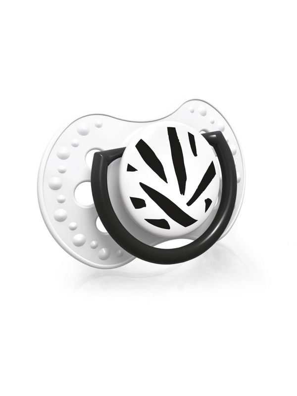 LOVI Salt&Pepper Пустышка силиконовая динамическая 6-18 мес 2шт