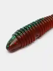 Красный приманка силиконовая, ребристая, виброхвост
