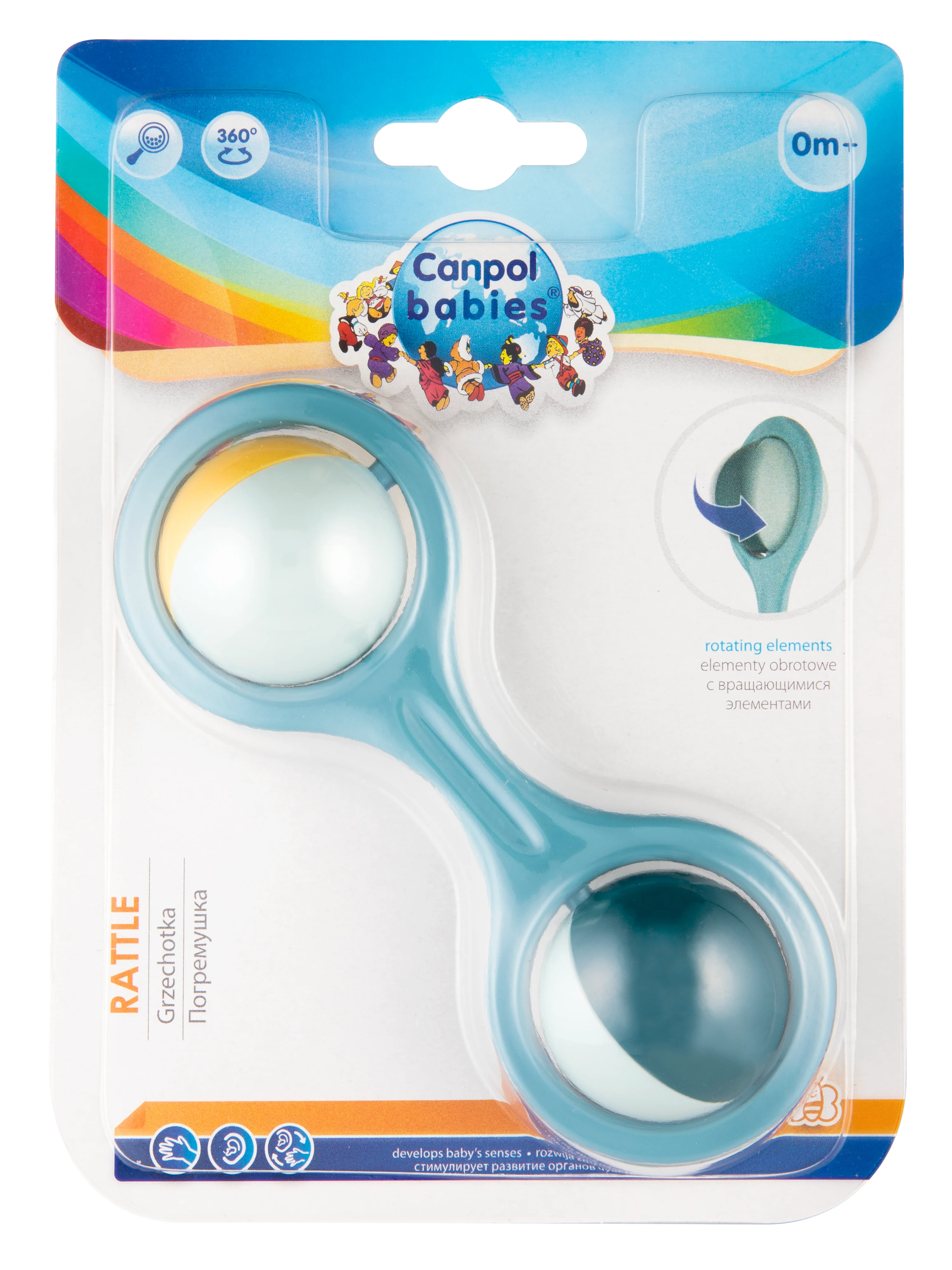 Бирюзовый canpol Babies Погремушка Штанга с вращающимися элементами