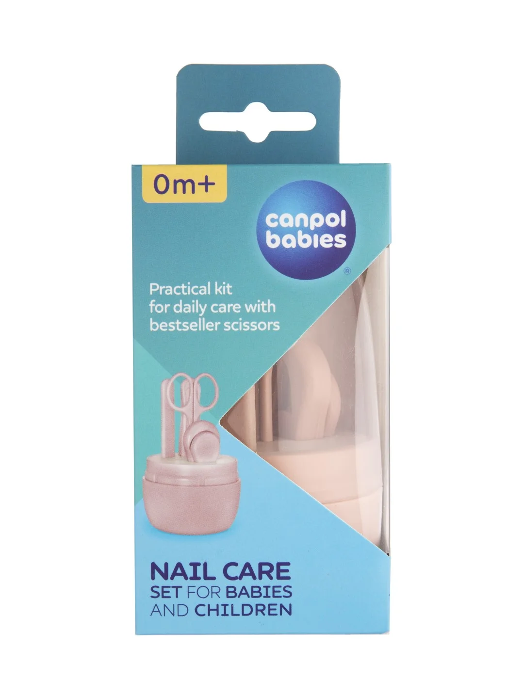 Розовый canpol babies Маникюрный набор для малышей