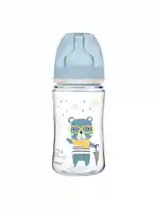 Голубой canpol Babies Bonjour Paris Бутылочка для кормления c широким горлом, 240 мл
