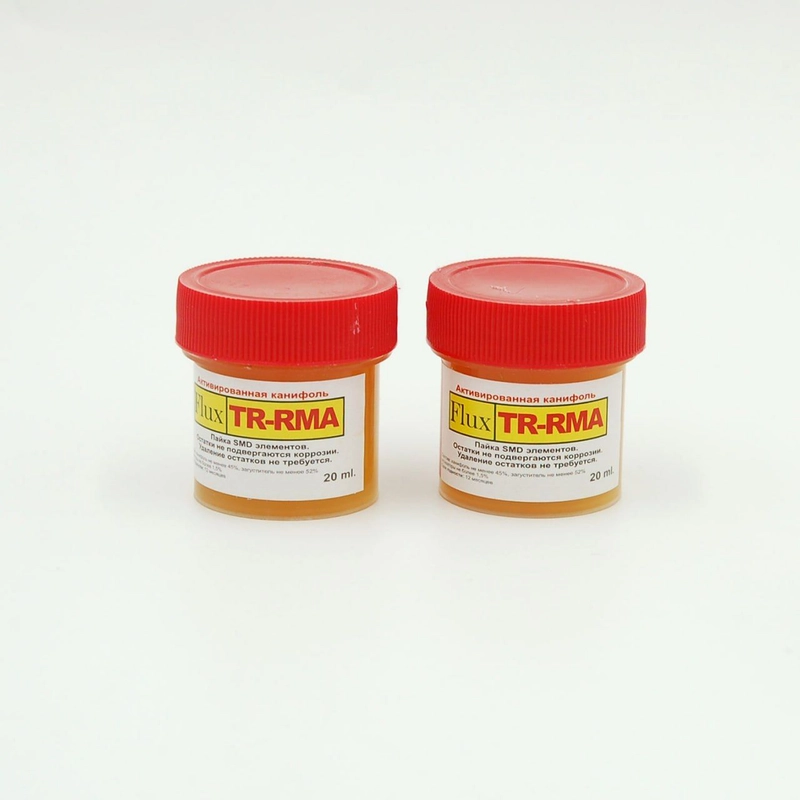 Паяльный флюс гель Flux TR-RMА SOLINS, паста для пайки SMD элементов, 2 шт. по 20 мл