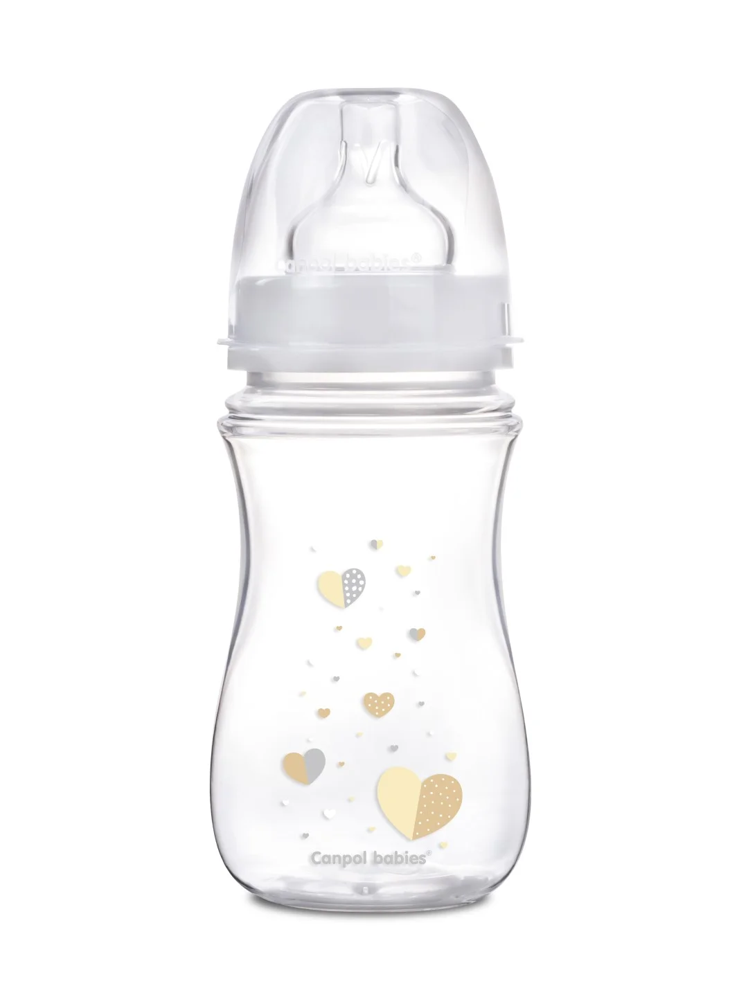Бежевый canpol babies Newborn Baby Бутылочка для кормления c широким горлом 240 мл 3+